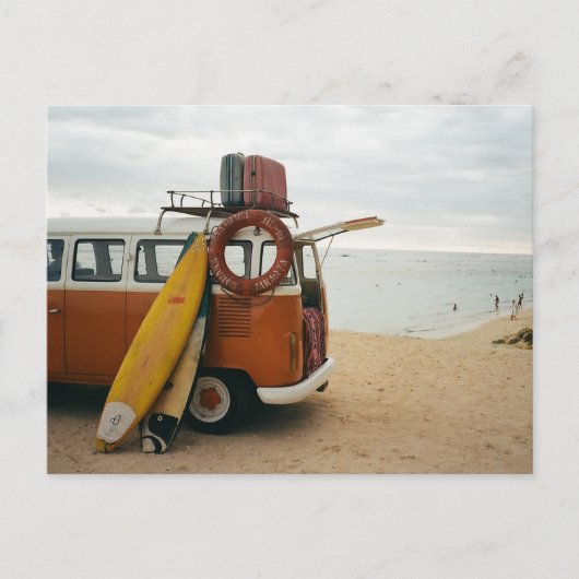 風光明媚なビーチアートサマーバケーションヴィンテージビーチImg ポストカード (正面)