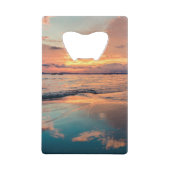 風光明媚なビーチアート海画像カッコいい写真Bea クレジットカード栓抜き (正面)