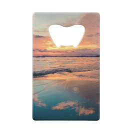 風光明媚なビーチアート海画像カッコいい写真Bea クレジットカード栓抜き