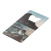 風光明媚なビーチアート海画像カッコいい写真Bea クレジットカード栓抜き (裏面アングル)