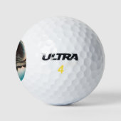 風光明媚なビーチアート海画像カッコいい写真Bea ゴルフボール (ロゴ)