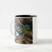 風光明媚なビーチアート海画像カッコいい写真Bea ツートーンマグカップ (正面左)