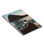 風光明媚なビーチアート海画像カッコいい写真Bea ノートブック (右側)