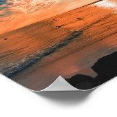 風光明媚なビーチアート海画像カッコいい写真Bea ポスター (角)