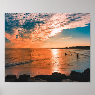 風光明媚なビーチアート海画像カッコいい写真Bea ポスター