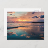 風光明媚なビーチアート海画像カッコいい写真Bea ポストカード (正面/裏面)