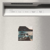 風光明媚なビーチアート海画像カッコいい写真Bea マグネット (インサイチュ (食洗機))