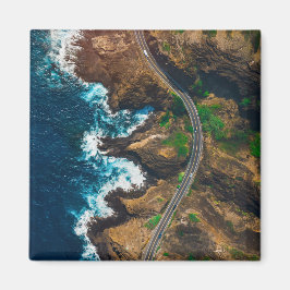 風光明媚なビーチアート海画像カッコいい写真Bea マグネット