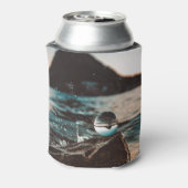 風光明媚なビーチアート海画像カッコいい写真Bea 缶クーラー (缶裏面)