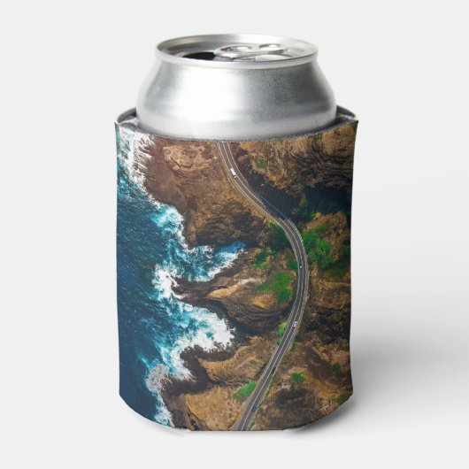 風光明媚なビーチアート海画像カッコいい写真Bea 缶クーラー (缶正面)