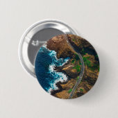 風光明媚なビーチアート海画像カッコいい写真Bea 缶バッジ (正面&裏面)