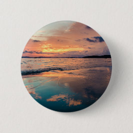 風光明媚なビーチアート海画像カッコいい写真Bea 缶バッジ