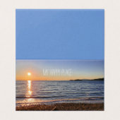 風光明媚なビーチサンセットフォトカード (外部フラット)