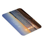 風光明媚なビーチサンセットフォト マグネット (右側)