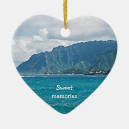 風光明媚なビーチバケーションスイートメモリーズオーナメント セラミックオーナメント