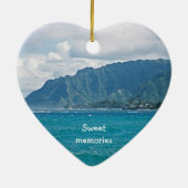風光明媚なビーチバケーションスイートメモリーズオーナメント セラミックオーナメント (裏面)