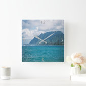 風光明媚なビーチバケーションスタイリッシュウォールクロック スクエア壁時計 (ホーム)