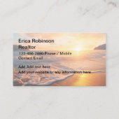 風光明媚なビーチ不動産仲介業者パラダイス名刺 名刺 (裏面)