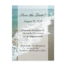 風光明媚なビーチ目的地の結婚式の日付を保存