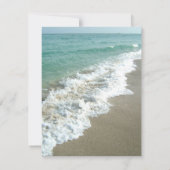 風光明媚なビーチ目的地の結婚式 セーブザデート (裏面)