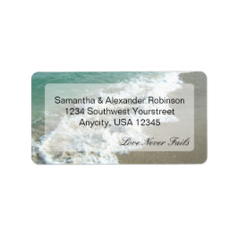 風光明媚なビーチ目的地の結婚式 ラベル