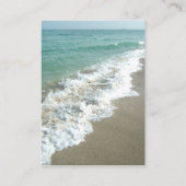 風光明媚なビーチ目的地ウェディングテーブル座席表 プレイスカード (裏面)