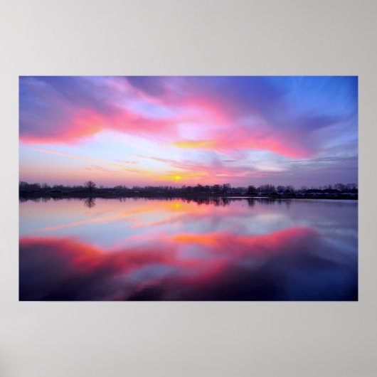 風光明媚なピンクの風景 ポスター (正面)