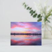 風光明媚なピンクの風景 ポストカード (スタンド正面)