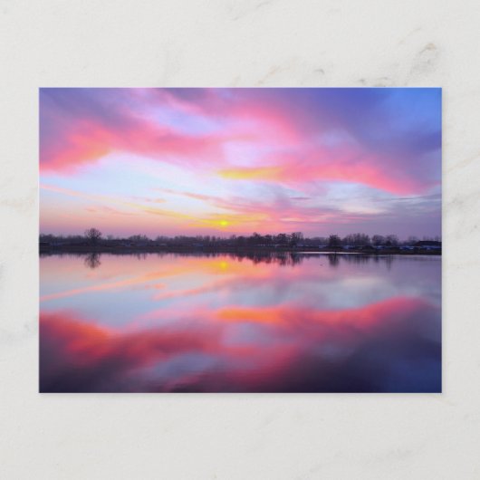 風光明媚なピンクの風景 ポストカード (正面)