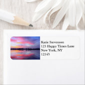 風光明媚なピンクの風景 ラベル (インサイチュ)