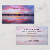 風光明媚なピンクの風景 名刺 (正面/裏面)