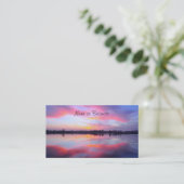風光明媚なピンクの風景 名刺 (スタンド正面)