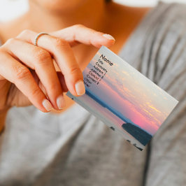 風光明媚なピンクシースケープサンセット 名刺