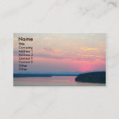 風光明媚なピンクシースケープサンセット 名刺 (正面)