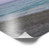 風光明媚なピースピンクサンセットビーチ写真 フォトプリント            (角)