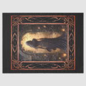 風光明媚なファンタジーゴシック花模様の切り離し 薄葉紙 (正面)