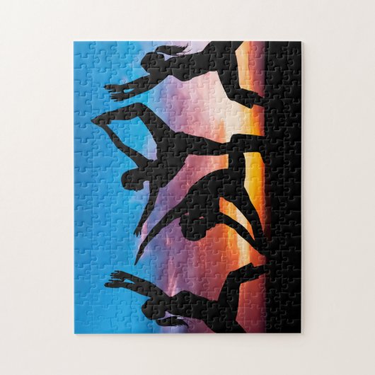 風光明媚なフィットネステーマサンセットトロカイル ジグソーパズル (縦)