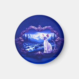 風光明媚なフレームのシャム猫 マグネット