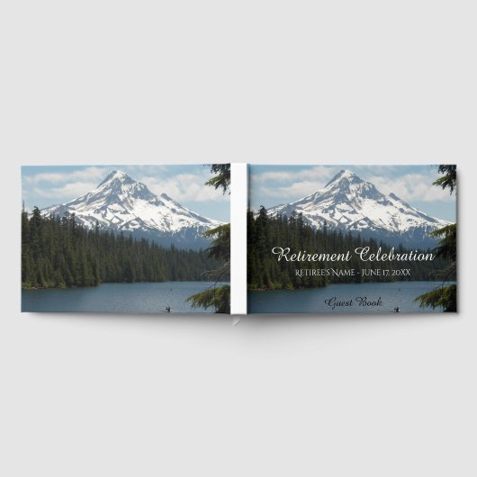 風光明媚なマウンテンレイクランドスケープ退職 ゲストブック (全面)