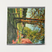 風光明媚なミズーリホースボーディングファーム タペストリー (正面(横))