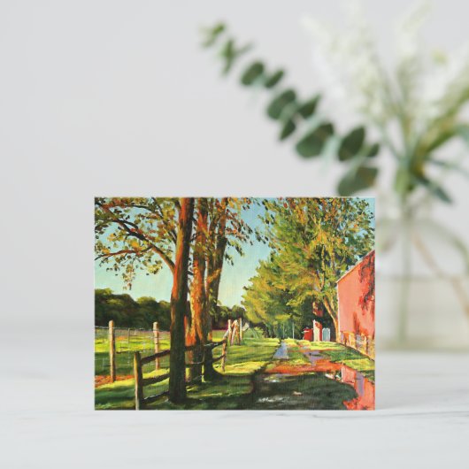 風光明媚なミズーリホースボーディングファーム ポストカード (スタンド正面)