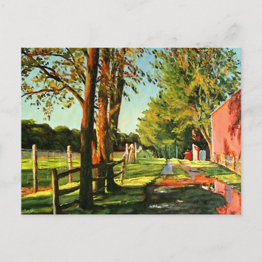 風光明媚なミズーリホースボーディングファーム ポストカード (正面)