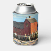 風光明媚なモチーフ#1ロックポート魚釣りシャッククーラーボックス 缶クーラー (缶裏面)