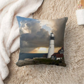 風光明媚なライトハウスビーコン クッション (ブランケット)
