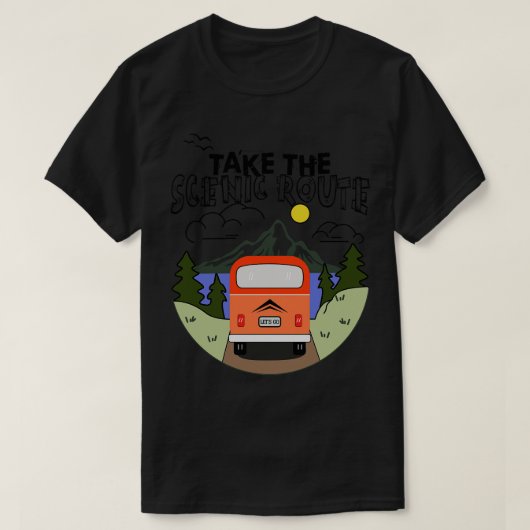風光明媚なルートを取る1 Tシャツ (デザイン正面)