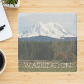 風光明媚なワシントン山レイニアーランドスケープ ストーンコースター