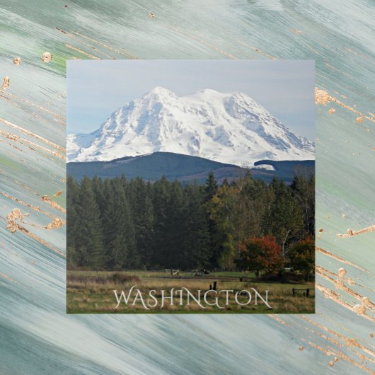 風光明媚なワシントン山レイニアーランドスケープ タイル