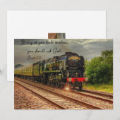 風光明媚なヴィンテージ移動フラットグリーティングカード シーズンカード (正面/裏面)