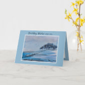 風光明媚な丘陵風景 カード (黄色い花)