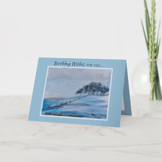 風光明媚な丘陵風景 カード (正面)